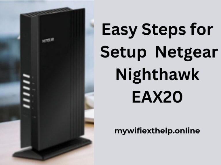 Netgear EAX20 setup