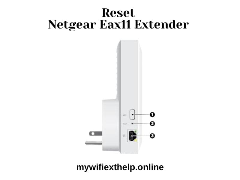 Reset Netgear EAX11 Extender